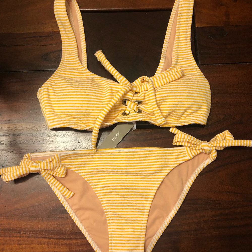 J. CREW Small low rider bikini in White Gold
